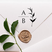 Luxueus Elegant Monogram Botanische Huwelijk Zelfinktende Stempel