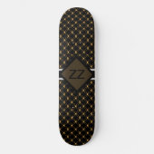  luxueus Elegant Monogram personaliseren Persoonlijk Skateboard (Voorkant)