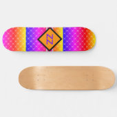  luxueus Elegant Monogram personaliseren Persoonlijk Skateboard (Horizontaal)