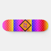  luxueus Elegant Monogram personaliseren Persoonlijk Skateboard (Horizontaal)