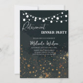 Luxueus Galaxy Pensioen Dinerfeest Kaart (Voorkant)