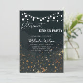 Luxueus Galaxy Pensioen Dinerfeest Kaart (Staand voorkant)