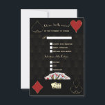 Luxueus Gatsby Casino Vegas Poker Bruiloft RSVP Kaartje<br><div class="desc">Uniek Casino Royale en Great Gatsby thema kaartontwerp. Het bevat vintage art deco stijl,  Roaring 1920's oude Hollywood,  paar dobbelstenen,  speelkaarten kleuren,  speelkaarten. Gebruik de Personaliseer tool om uw informatie toe te voegen. Bezoek voor meer mijn Gatsby Casino Collectie.</div>