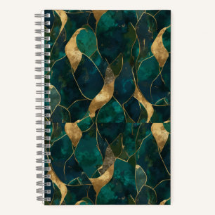 Luxueus geometrisch Abstract spiraalvormig Notitie Notitieboek