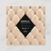 Luxueus getuft faux goud en zwart visitekaartje (Voorkant)