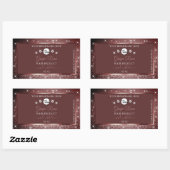 Luxueus Glitter-etiket met Logo Rechthoekige Sticker (Vel)