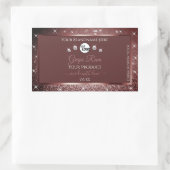 Luxueus Glitter-etiket met Logo Rechthoekige Sticker (Tas)