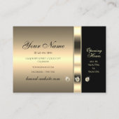 Luxueus Gold Black met mousserende neushoorns Visitekaartje (Achterkant)