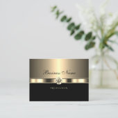 Luxueus Gold Black met mousserende neushoorns Visitekaartje (Staand voorkant)