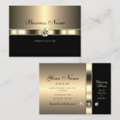 Luxueus Gold Black met mousserende neushoorns Visitekaartje (Voorkant / Achterkant)