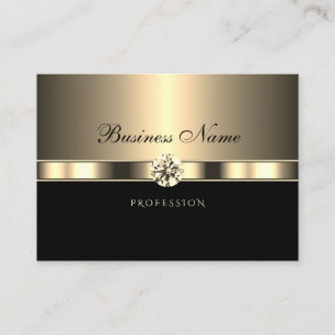 Luxueus Gold Black met mousserende neushoorns Visitekaartje