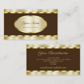 Luxueus Gold-effect met donkerbruin Visitekaartje (Voorkant / Achterkant)