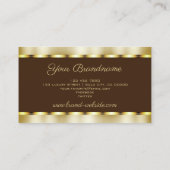 Luxueus Gold-effect met donkerbruin Visitekaartje (Achterkant)