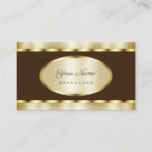 Luxueus Gold-effect met donkerbruin Visitekaartje (Voorkant)