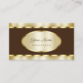 Luxueus Gold-effect met donkerbruin Visitekaartje