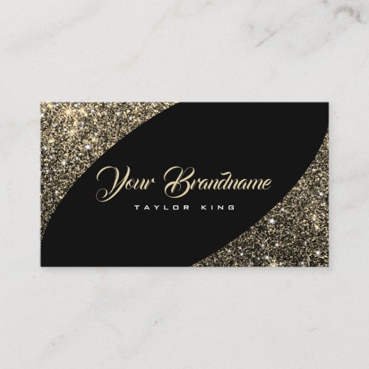 Luxueus Gold Glitter Uitstekend extravagant Visitekaartje (Voorkant)