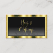 Luxueus Gold Lijst en zwarte gradiënt met foto Visitekaartje (Voorkant)