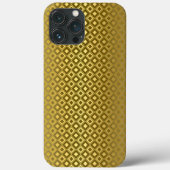 Luxueus Gold Rhombus Carving Pattern Case-Mate iPhone Case (Achterkant)