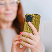 Luxueus Gold Rhombus Carving Pattern Case-Mate iPhone Case