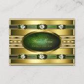 Luxueus Golden met donkergroen marmerpatroon Visitekaartje (Voorkant)