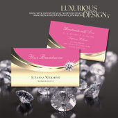 Luxueus goud en roze met Sparkly Diamond Luxe Visitekaartje