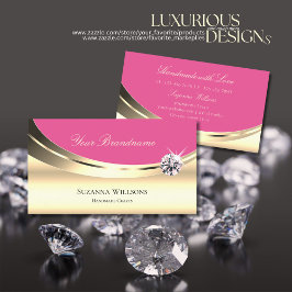 Luxueus goud en roze met Sparkly Diamond Luxe Visitekaartje