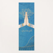 Luxueus goud en turquois Namaste Yoga Mat (Voorkant)