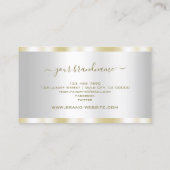 Luxueus goud en zilver met Cute Tiny Diamonds Visitekaartje (Achterkant)