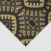 Luxueus goud- en zwart mozaïekpatroon tissuepapier (Detail)