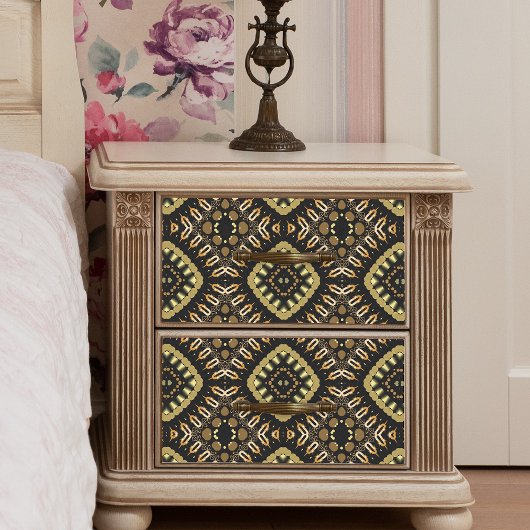 Luxueus goud- en zwart mozaïekpatroon tissuepapier