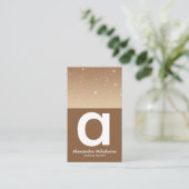 Luxueus Goud Glans Zakelijk Visitekaartje (Staand voorkant)