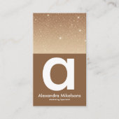 Luxueus Goud Glans Zakelijk Visitekaartje (Voorkant)