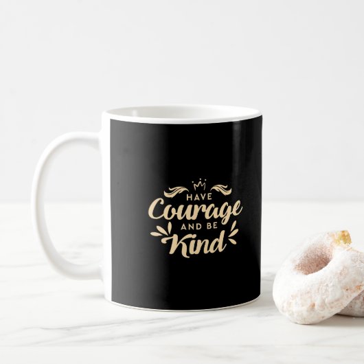 Luxueus goud is ontmoedigend en aardig - modern koffiemok (Met donut)