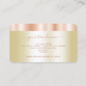 Luxueus goud met een luchtige goudgrens voor Roos Visitekaartje (Achterkant)