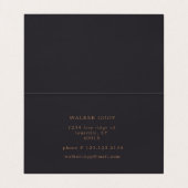 luxueus  gouden boerderij visitekaartje (Binnenkant ongevouwen)