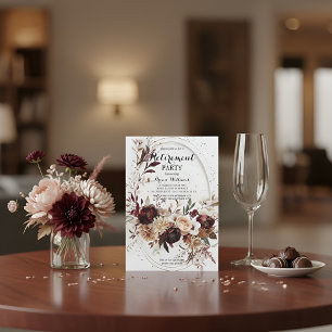 Luxueus gouden geometrisch Bourgondië bloemig pens Kaart