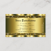 Luxueus goudglitter Luminous Stars Golden Decor Visitekaartje (Achterkant)