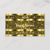 Luxueus goudglitter Luminous Stars Golden Decor Visitekaartje (Voorkant)