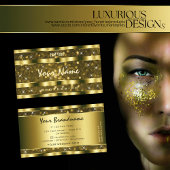 Luxueus goudglitter Luminous Stars Golden Decor Visitekaartje