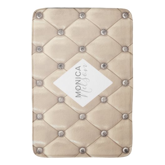 luxueus goudtufmonogram badmat (Voorkant Verticaal)