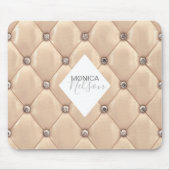 luxueus goudtufmonogram muismat (Voorkant)