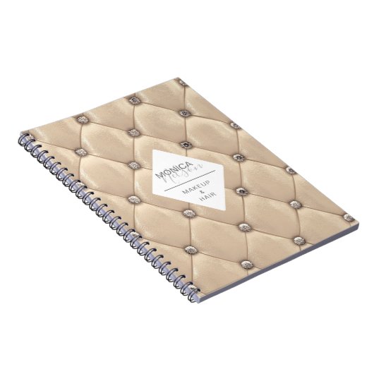 luxueus goudtufmonogram notitieboek (Rechterzijde)