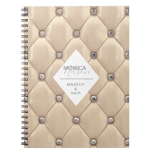 luxueus goudtufmonogram notitieboek (Voorkant)