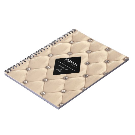 luxueus goudtufmonogram notitieboek (Linkerzijde)