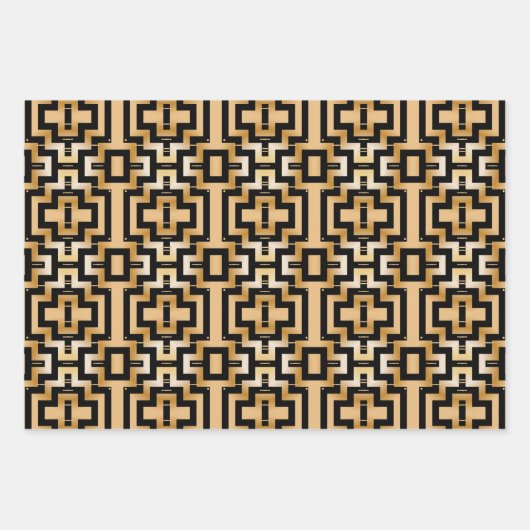 Luxueus goudvormig kunstdecosium inpakpapier vel (Voorkant 3)