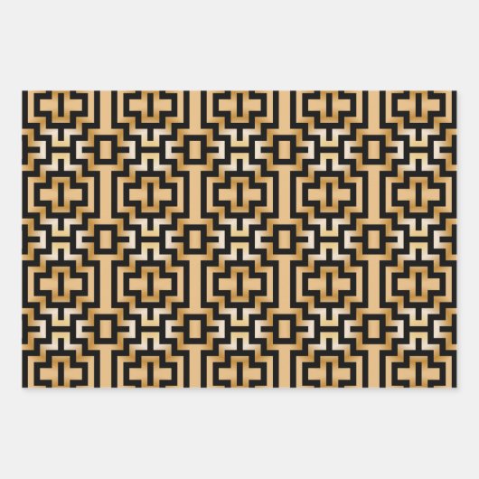 Luxueus goudvormig kunstdecosium inpakpapier vel (Voorkant)