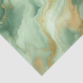 Luxueus groen marmer met gouden glitteraderen tissuepapier (Detail)