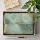 Luxueus groen marmer met gouden glitteraderen tissuepapier (Geschenk)