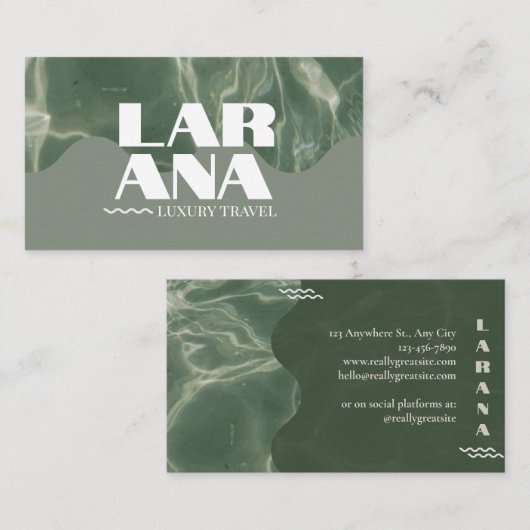 Luxueus groen visitekaartje (Voorkant / Achterkant)