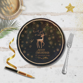 Luxueus herten- & vrolijk kerst-wegwerp diner  papieren bordje